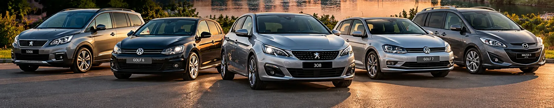 Peugeot 5008, Golf 6, Peugeot 308, Golf 7 i Mazda 5 — vozila Rent a Car Beganović